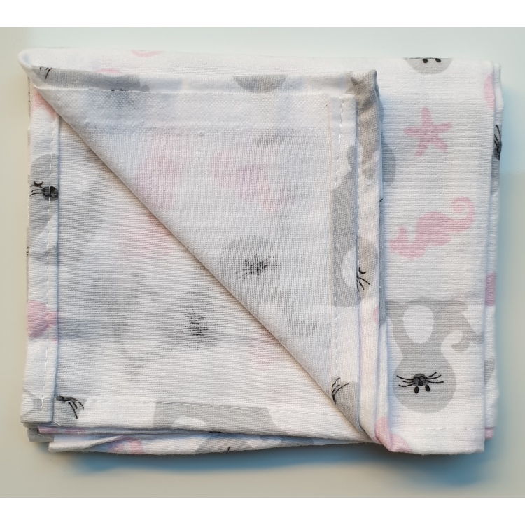 Flanel tetra pelene sa uzorkom - 70x80 cm