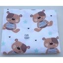 Flanel tetra pelene sa uzorkom - 70x80 cm