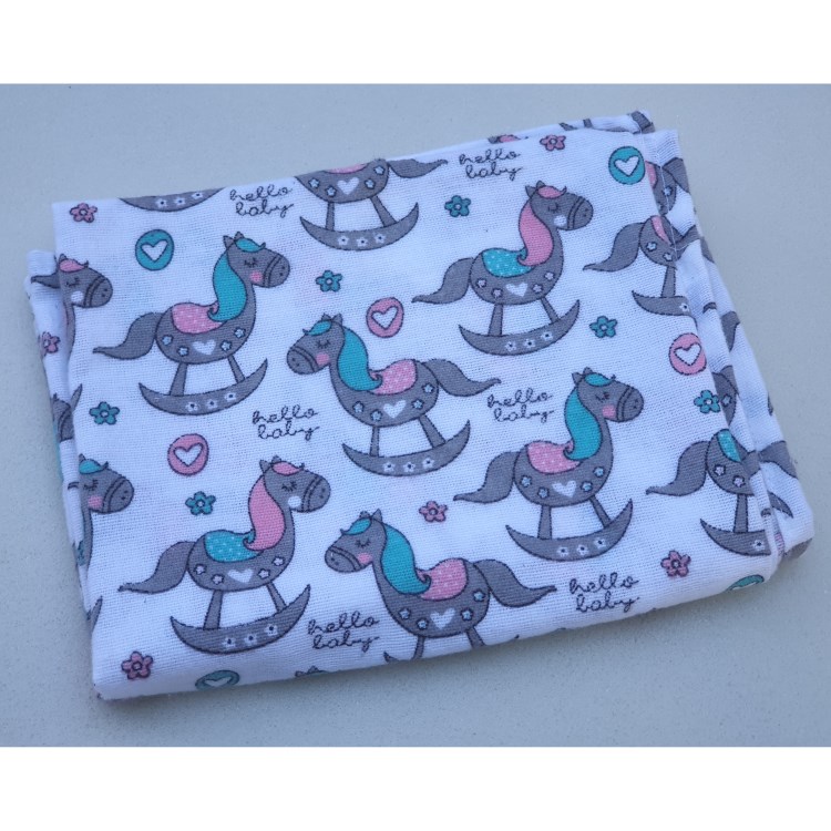 Flanel tetra pelene sa uzorkom - 70x80 cm
