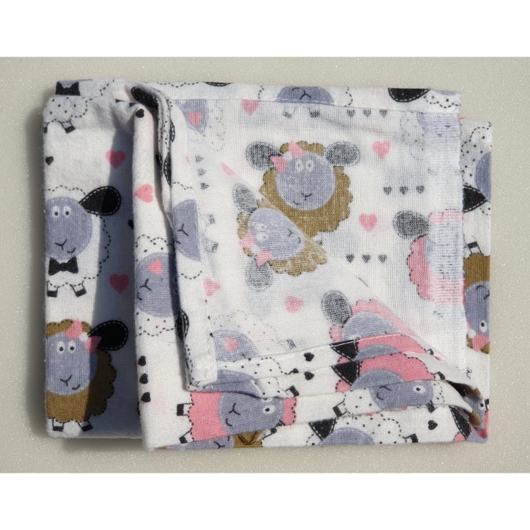 Flanel tetra pelene sa uzorkom - 70x80 cm