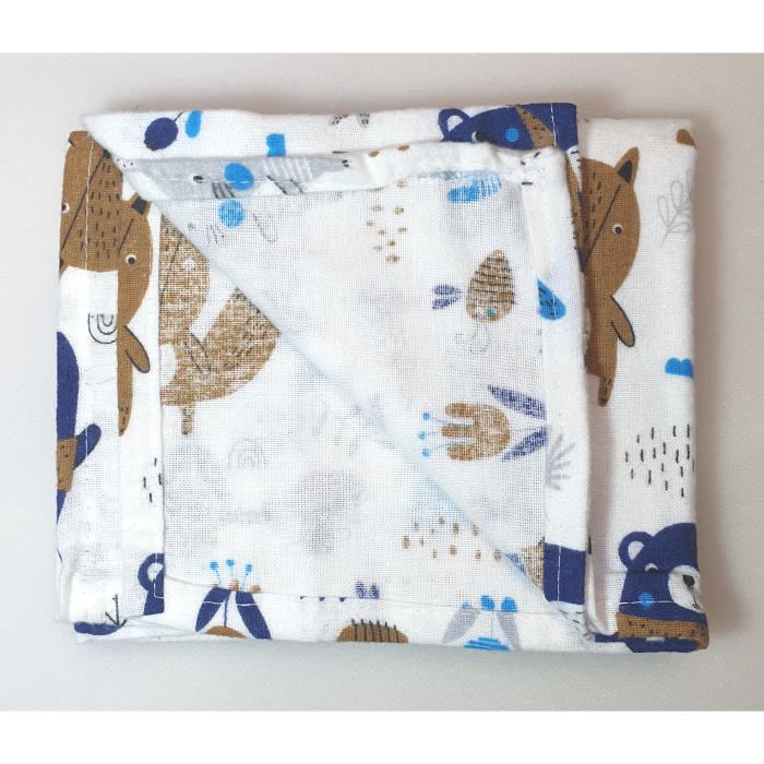 Flanel tetra pelene sa uzorkom - 70x80 cm