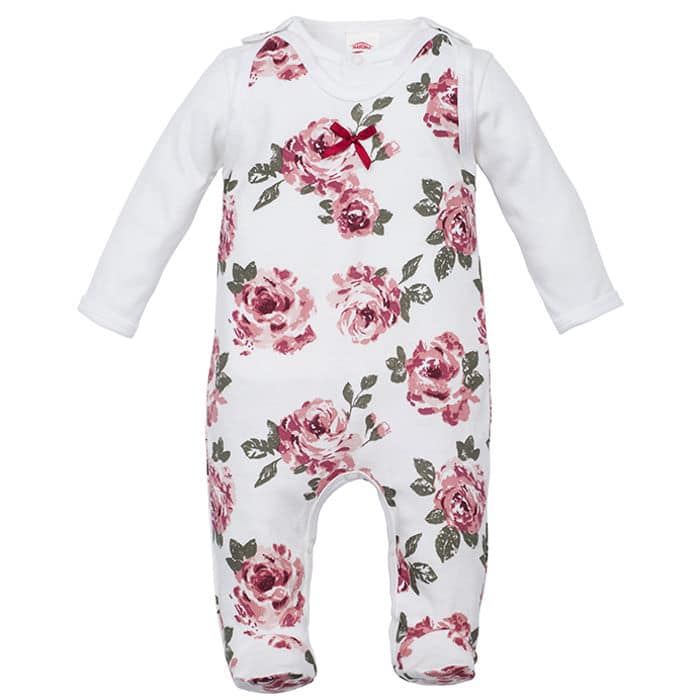 Kombinezon sa stopalicama i majica - cvjetići