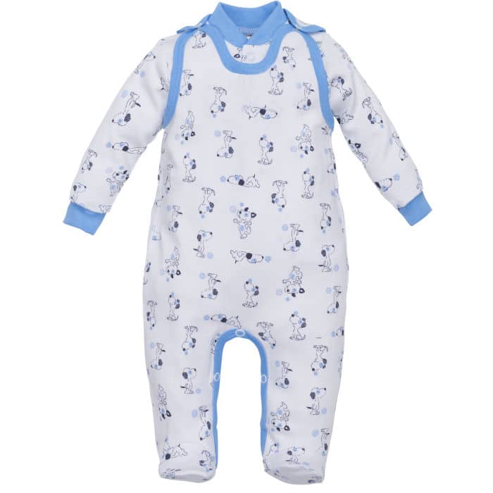 Kombinezon sa stopalicama i majica - psić