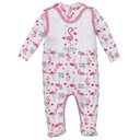 Kombinezon sa stopalicama i majica - flamingo