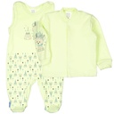 Kombinezon sa stopalicama i majica - Indijanac - zeleni