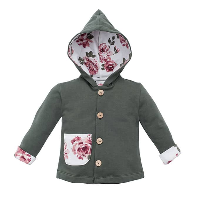 Majica sa kapiljačom - maslinasto zelena - B-0200