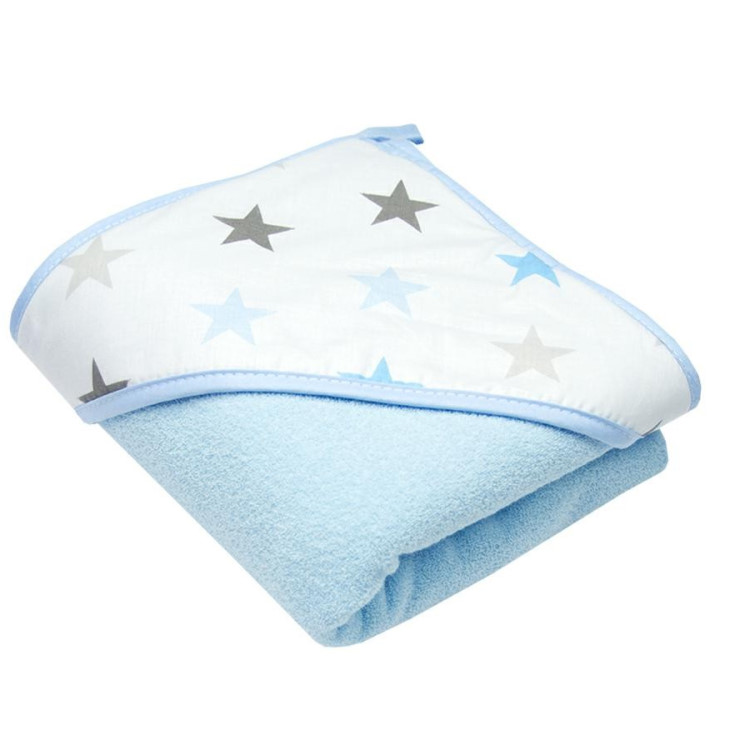 Ručnik za bebu sa kapuljačom - 95x95 cm - zvjezdice