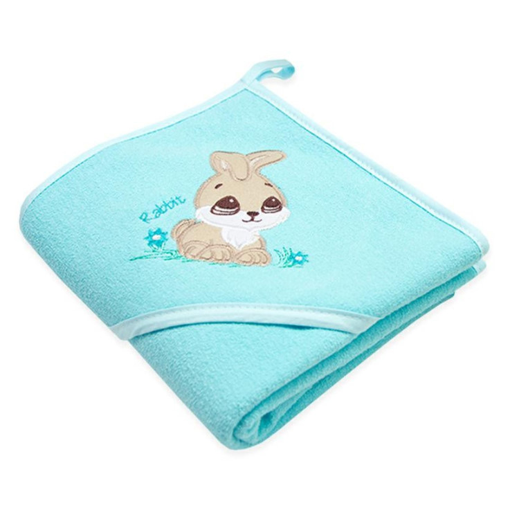 Ručnik za bebu sa kapuljačom - 95x95 cm - zeko