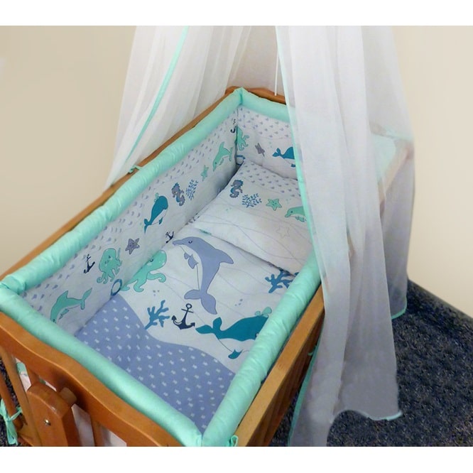 Posteljina za koljevku - 5-djelni komplet